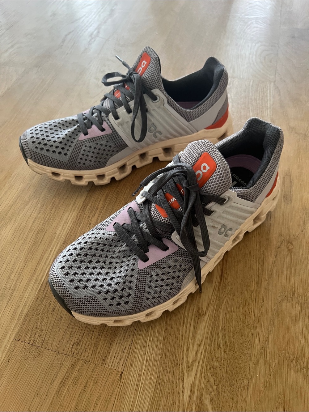 On Running Women's Cloudswift Gray Athletic Sneakers, 7